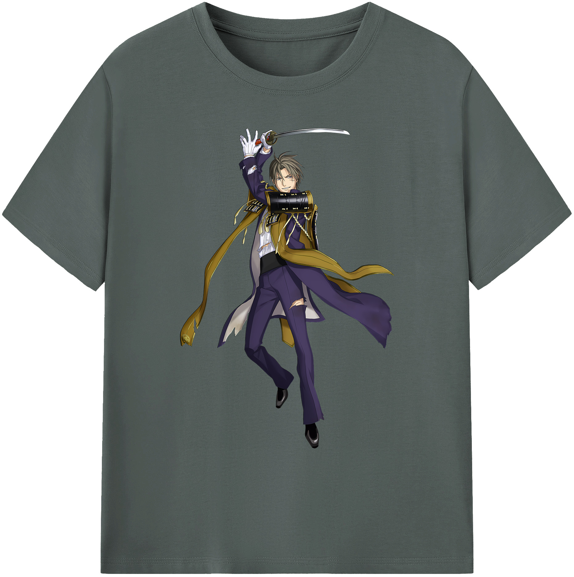 （画像用） 刀剣乱舞 Touken Ranbu 綿100％ メンズ半袖Tシャツ｜肌触りやわらか＆通気性